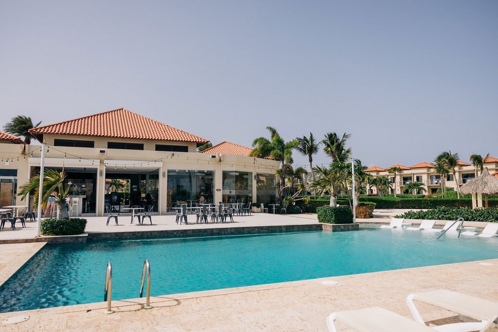 Pool beside the clubhouse restaurant
