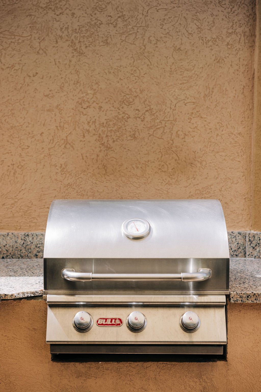 Built-in stainless-steel barbecue