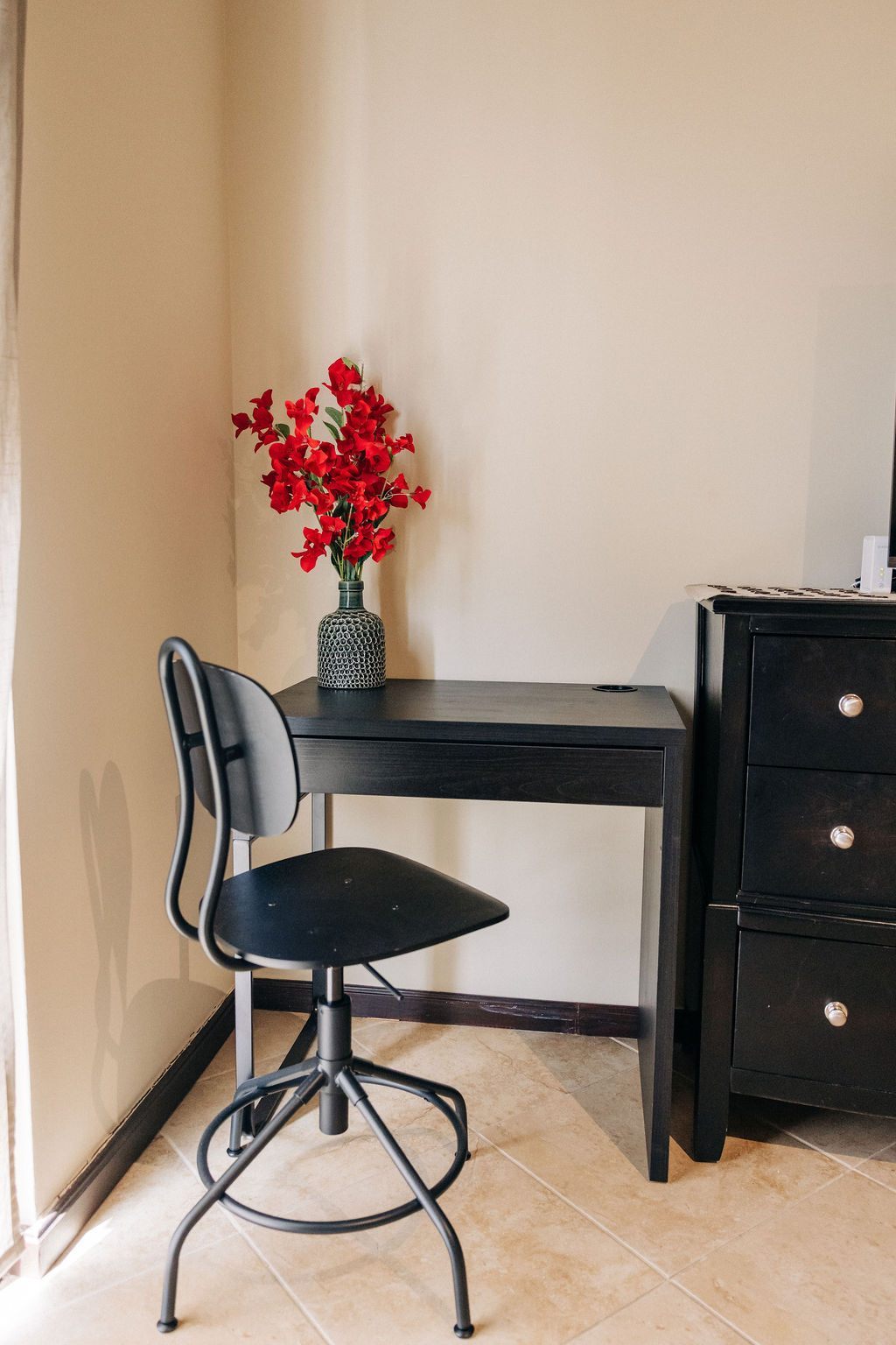 Workspace in the main bedroom